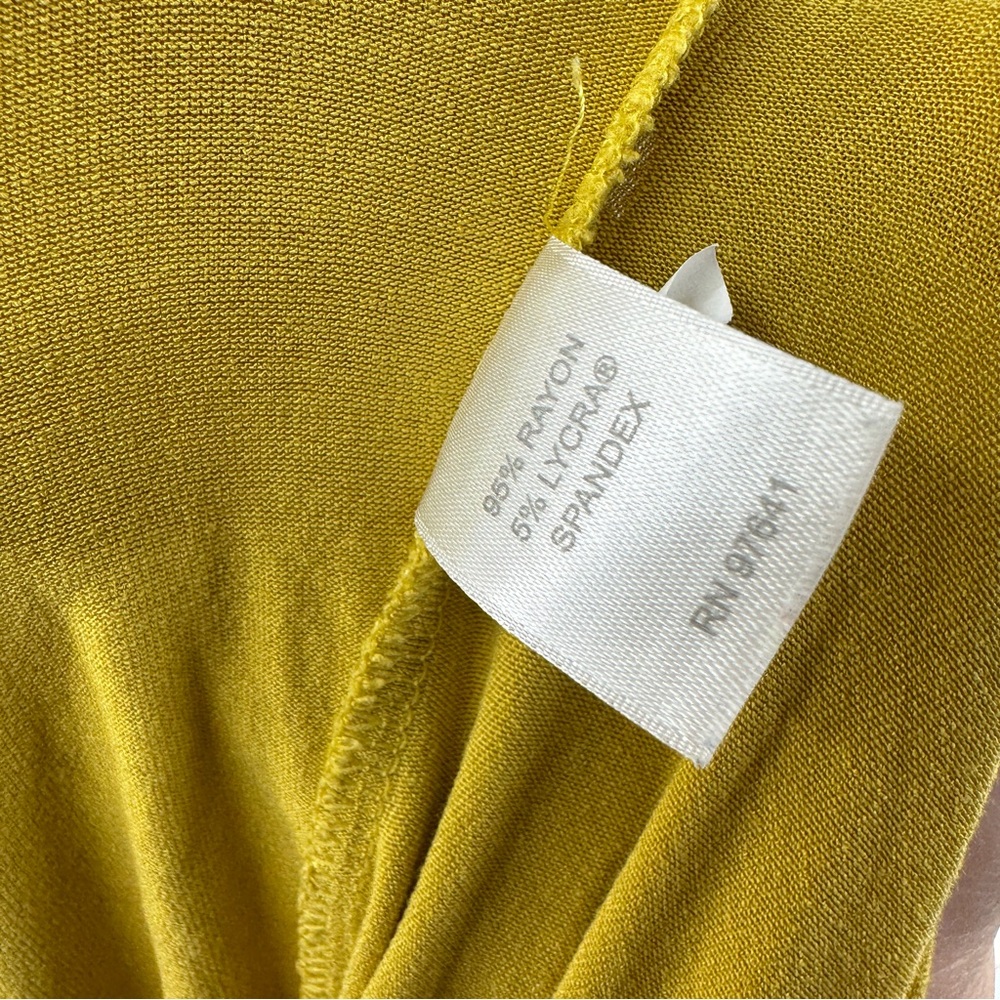 J. Jill Mustard Yellow Long Sleeve Top Womens Size XL Loose Fit Rayon Blend - Picture 8 of 8